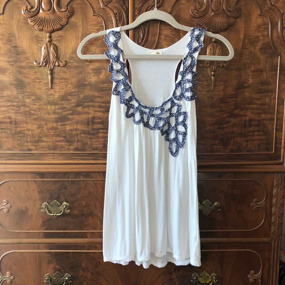 Silence + noise Cutout Flower Racerback Top
